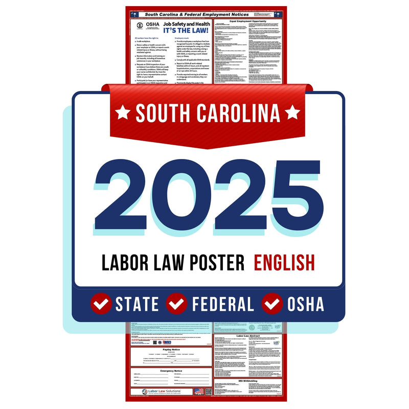 South Carolina Digital State and Federal Labor Law Poster 2025