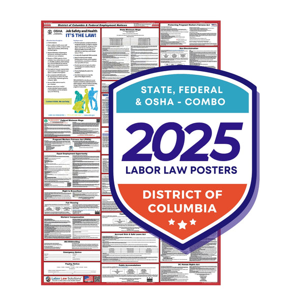 PREORDER - District of Columbia State and Federal Labor Law Poster 2025