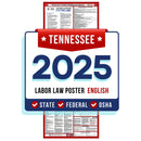 Tennessee State and Federal Labor Law Poster 2025 - Non-Laminated Paper