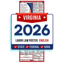 Virginia State and Federal Labor Law Poster - Non-Laminated Paper 2026
