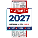 Preorder Vermont State and Federal Labor Law Poster - Non-Laminated Paper 2027