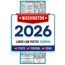 PREORDER 2026 - Washington State and Federal Labor Law Poster - Non-Laminated Paper