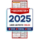 Washington State and Federal Labor Law Poster 2025 - Non-Laminated Paper