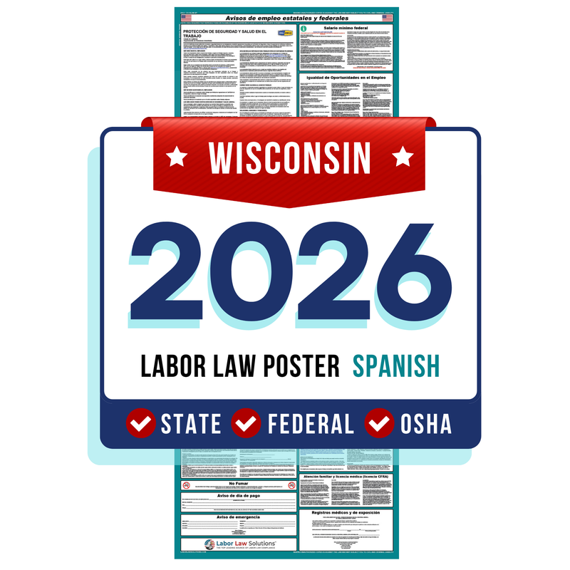 PREORDER 2026 - Wisconsin State and Federal Labor Law Poster - Non-Laminated Paper