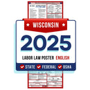Wisconsin State and Federal Labor Law Poster 2025 - Non-Laminated Paper
