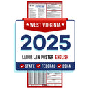 West Virginia State and Federal Labor Law Poster 2025 - Non-Laminated Paper