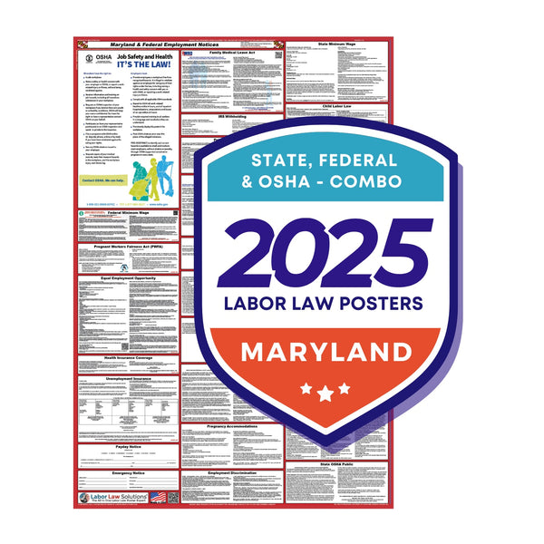 PREORDER - Maryland State and Federal Labor Law Poster 2025