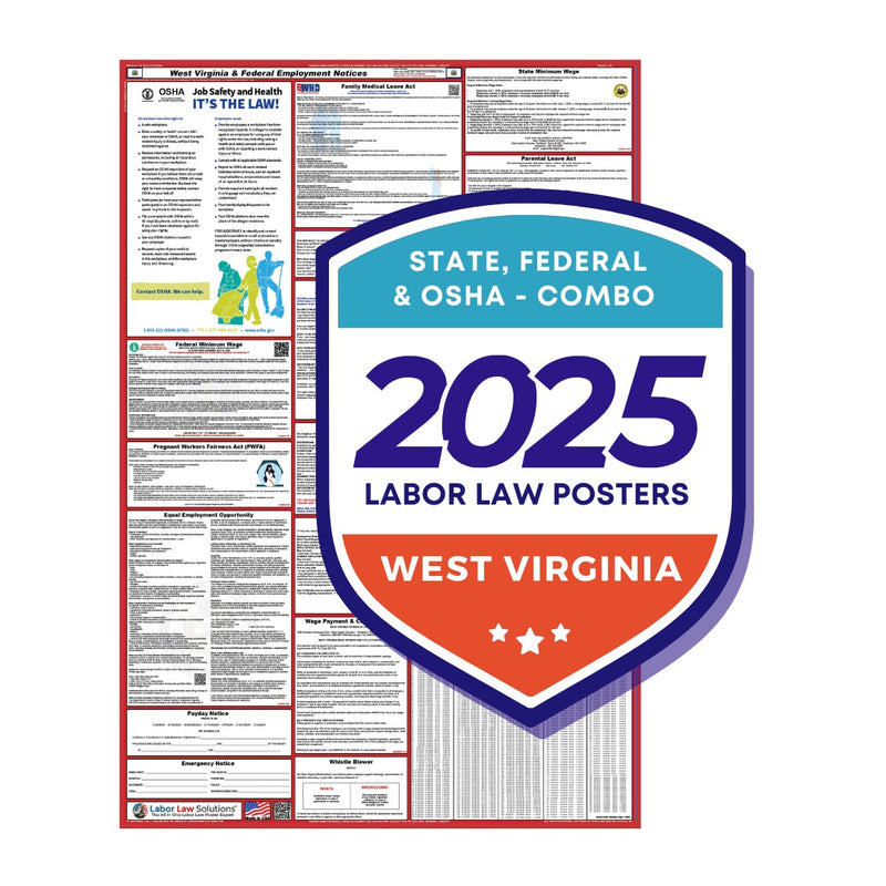 PREORDER - West Virginia State and Federal Labor Law Poster 2025