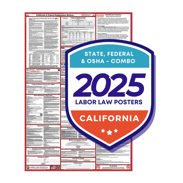 PREORDER - California State and Federal Labor Law Poster 2025