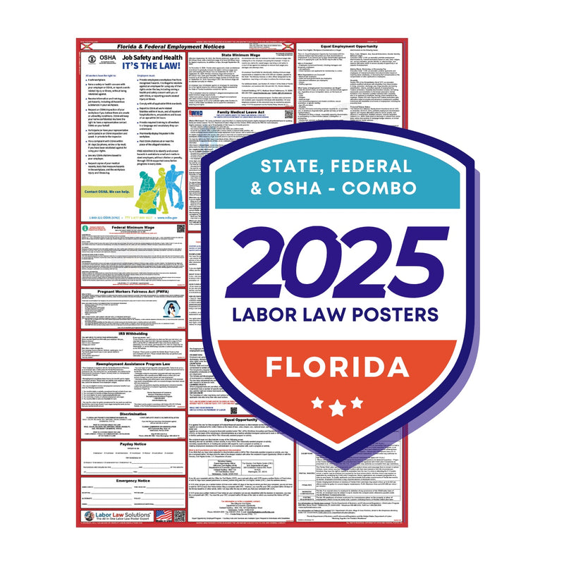 PREORDER - Florida State and Federal Labor Law Poster 2025